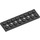 LEGO Svart Technic Plate 2 x 8 med Hull (3738)