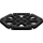 LEGO Noir Technic assiette 6 x 6 Hexagonal avec Six Spokes et Clips avec goujons creux (64566)