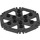 LEGO Black Technic Plate 6 x 6 Hexagonal with Six Spokes and Clips with Solid Studs (69984)