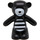 LEGO Negro Teddy Oso con Negro y Blanco Rayas (18328 / 98382)