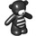 LEGO Noir Teddy Bear avec Noir et blanc Rayures (18328 / 98382)