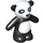 LEGO Zwart Teddy Beer met Panda Kleding (16203 / 67681)