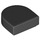 LEGO Black Tile 1 x 1 Half Oval (24246 / 35399)