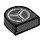 LEGO Noir Tuile 1 x 1 Demi Oval avec Mercedes Star logo (24246 / 88090)