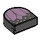 LEGO Black Tile 1 x 1 Half Oval with Pink Flower (24246 / 69436)