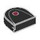 LEGO Schwarz Fliese 1 x 1 Hälfte Oval mit rot Dot (24246 / 103739)