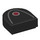 LEGO Noir Tuile 1 x 1 Demi Oval avec rouge Dot (24246 / 103739)