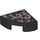 LEGO Noir Tuile 1 x 1 Trimestre Cercle avec Pink Vine et Swirls (25269 / 69441)
