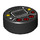 LEGO Noir Tuile 1 x 1 Rond avec rouge Dials et blanc Screen (35380 / 92788)