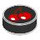 LEGO Zwart Tegel 1 x 1 Rond met Rood Pacman Cherries (35380 / 103632)