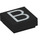 LEGO Black Tile 1 x 1 with &#039;B&#039; with Groove (11532 / 13407)