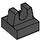 LEGO Schwarz Fliese 1 x 1 mit Clip (Kein Schnitt in der Mitte) (2555 / 12825)