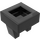 LEGO Noir Tuile 1 x 1 avec Agrafe (Pas de coupe au centre) (2555 / 12825)