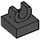 LEGO Black Tile 1 x 1 with Clip (Raised &quot;C&quot;) (15712 / 44842)