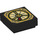 LEGO Noir Tuile 1 x 1 avec Compass et La Flèche avec rainure (3070 / 34081)