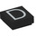 LEGO Black Tile 1 x 1 with &#039;D&#039; with Groove (11536 / 13409)