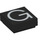 LEGO Black Tile 1 x 1 with &#039;G&#039; with Groove (11544 / 13413)