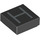 LEGO Noir Tuile 1 x 1 avec &#039;H&#039; avec rainure (11546 / 13416)