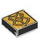 LEGO Black Tile 1 x 1 with Hogwarts Crest with Groove (3070 / 103034)