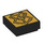 LEGO Black Tile 1 x 1 with Hogwarts Crest with Groove (3070 / 103034)