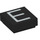 LEGO Black Tile 1 x 1 with Letter "E" with Groove (11541 / 13411)