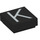 LEGO Black Tile 1 x 1 with Letter K with Groove (11555 / 13419)