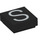 LEGO Black Tile 1 x 1 with Letter S with Groove (11573 / 13428)