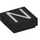 LEGO Black Tile 1 x 1 with &quot;N&quot; with Groove (11560 / 13422)