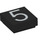 LEGO Black Tile 1 x 1 with Number 5 with Groove (11606 / 13443)