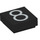 LEGO Black Tile 1 x 1 with Number 8 with Groove (11613 / 13446)