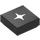 LEGO Black Tile 1 x 1 with Star with Groove (3070 / 104367)