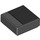 LEGO Black Tile 1 x 1 with White Edge with Groove (3070 / 69090)