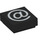 LEGO Black Tile 1 x 1 with @ with Groove (11622 / 14884)