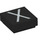 LEGO Black Tile 1 x 1 with &quot;X&quot; with Groove (11587 / 13433)