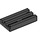 LEGO Zwart Tegel 1 x 2 Rooster (met Groef aan onderzijde) (2412 / 30244)