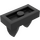 LEGO Black Tile 1 x 2 with 2 Vertical Teeth (15209)