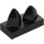 LEGO Black Tile 1 x 2 with 2 Vertical Teeth (15209)