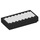LEGO Black Tile 1 x 2 with Adidas Stripe with Zigzag Edges with Groove (3069 / 79707)
