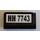 LEGO Black Tile 1 x 2 with &#039;HH 7743&#039; Sticker with Groove (3069)