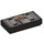 LEGO Black Tile 1 x 2 with Orange, Red, and Silver Avionics Pattern with Groove (3069 / 42125)