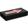 LEGO Schwarz Fliese 1 x 2 mit rot Pfeil mit Nut (3069)