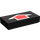 LEGO Noir Tuile 1 x 2 avec rouge La Flèche avec rainure (3069)