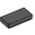 LEGO Black Tile 1 x 2 with Silver Diagonal Lines with Groove (3069 / 68207)