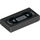 LEGO Black Tile 1 x 2 with Video Cassette Tape with Groove (3069 / 53285)