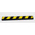 LEGO Black Tile 1 x 8 with Black and Yellow Danger Stripes Left Sticker (4162)