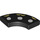 LEGO Black Tile 2 x 2 Curved Corner with White Circles (27925 / 104743)