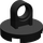 LEGO Noir Tuile 2 x 2 Rond (Anneau de levage épais, support de goujon inférieur) (74698)