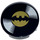 LEGO Svart Bricka 2 x 2 Runda med Batman emblem vinyl med nedre knopphållare (14769 / 36363)