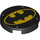 LEGO Negro Plana 2 x 2 Circular con Batman logo con sujeción de espiga inferior (14769)