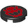 LEGO Noir Tuile 2 x 2 Rond avec rouge Affronter avec porte-goujon inférieur (14769 / 79534)